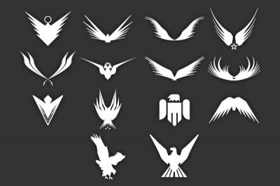 Abstract Eagle Vector Silhouettes