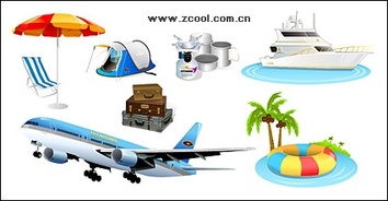 ai formats, including jpg preview, keyword: Vector icon, beach chairs, sun umbrellas, tents, outdoor tableware, ...