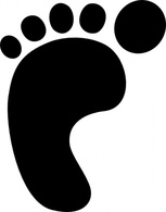Benji Baby Black Left Right Outline Symbol Hand People Silhouette Feet Print White Cartoon Shapes ...