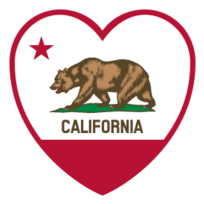 California Flag Heart