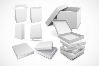 Cardboard Boxes Vector Template
