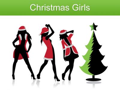 Christmas Girls Silhouettes