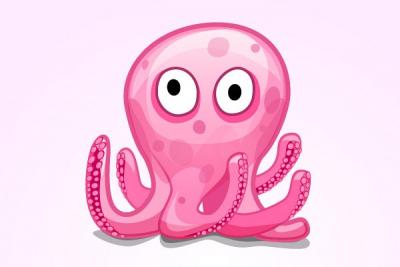 Cute Octopus Vector Graphic