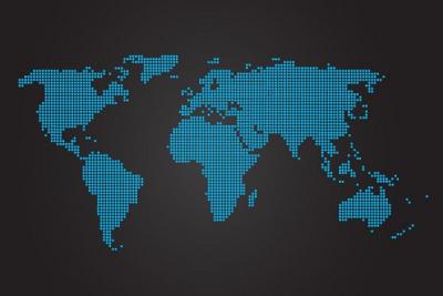 Dotted World Map Vector