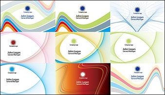 eps format, including jpg preview, keyword: Vector card, business cards, lines, background, vector material
