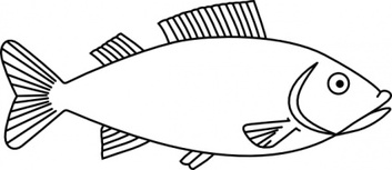 Fish Outline clip art