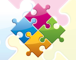 Free Stock. Colorful puzzle