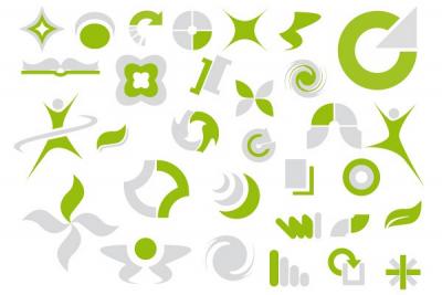 Green Abstract Logo Elements Vector