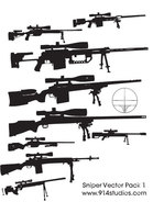 Gun Vector Sniper Rifle Pack #1