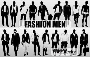 Men Fashion Silhouette Vector Free