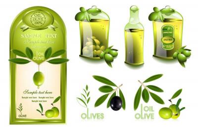 Olive Oil Vector Objects