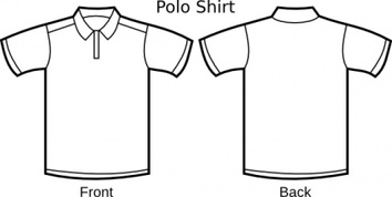 Polo Shirt Template clip art