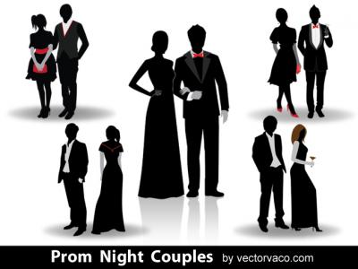 Prom Night Couples Silhouettes
