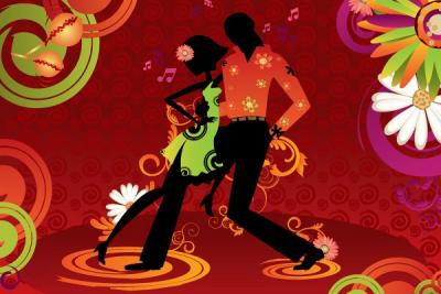 Salsa Dancing Couple Vector