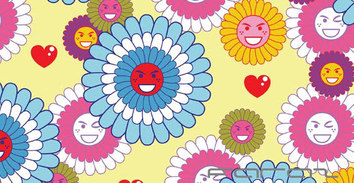 Smiling Vector Flowers