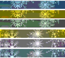 Snowflakes Banner Vector