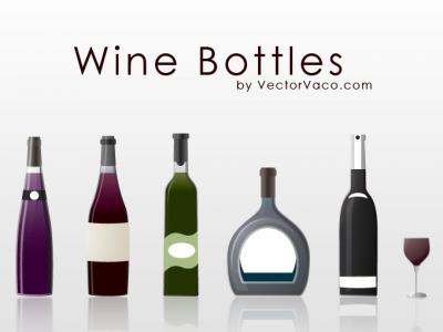 Vector Wine Bottles