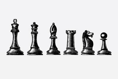 Vintage Chess Pieces Vector