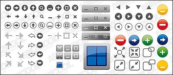Window icon button vector material